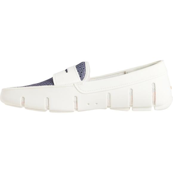 SWIMS Mens Printed Penny Loafer White Slip On Loafers Driving Shoes Sz 7 New main image 6